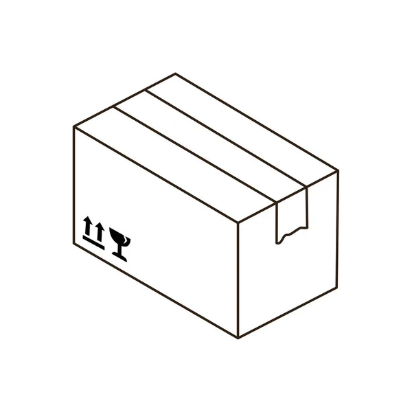 shipping package post cardboard box taped delivery packaging parcel shopping emoji symbol sign icon vector illustration isolated flat