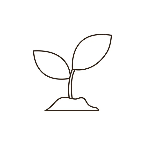 seedling plant leaf leaves green sprouted tree sprout new growth spring emoji symbol sign icon vector illustration isolated flat