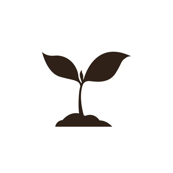 seedling plant leaf leaves green sprouted tree sprout new growth spring emoji symbol sign icon vector illustration isolated flat