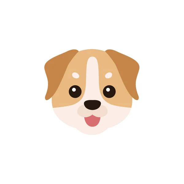 dog face head cute tongue out smiling smile emoji symbol sign icon vector illustration isolated flat brown puppy