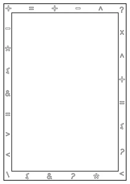 Siyah çizgilerle tasarlanmış A4 Kağıt Çerçeve, çalışma kağıdı kenarı