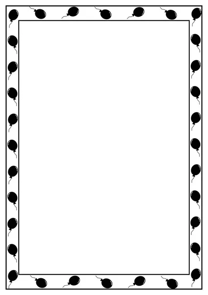 Siyah çizgilerle tasarlanmış A4 Kağıt Çerçeve, çalışma kağıdı kenarı