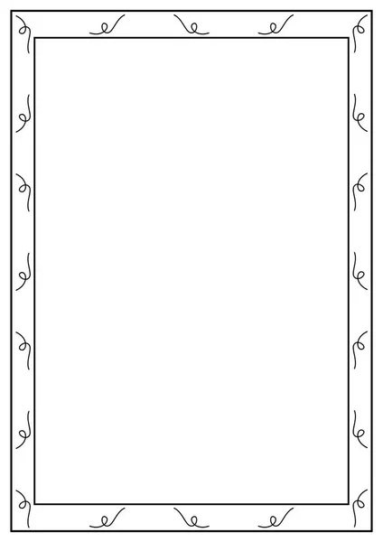 Siyah çizgilerle tasarlanmış A4 Kağıt Çerçeve, çalışma kağıdı kenarı