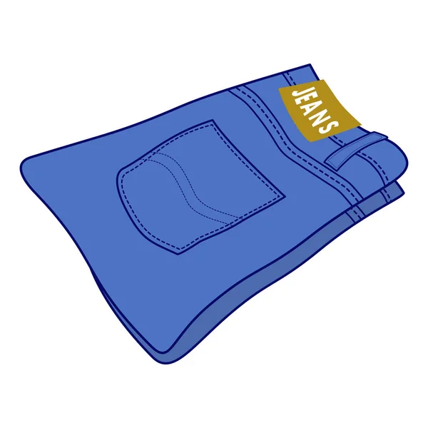 JEANS Etiketli Katlanmış Mavi Kot