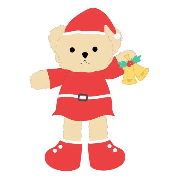 Sevimli Noel Ayıcık ve Jingle Bells Clipart, Şenlikli Noel Grafikleri