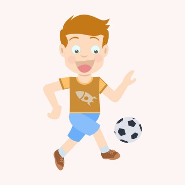 Futbolcu. çizgi film vektör illüstrasyon tasarımı