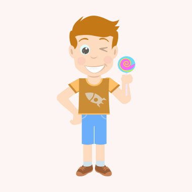 Çizgi filmdeki genç çocuk.