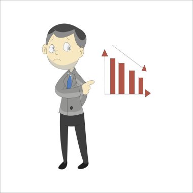 Grafikli bir iş adamı.