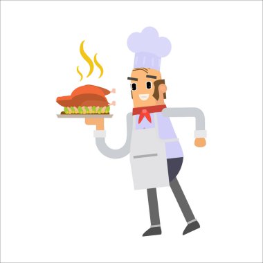 Şef restoranda yemek pişiriyor.