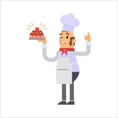 Şef tepside ve bıçakla