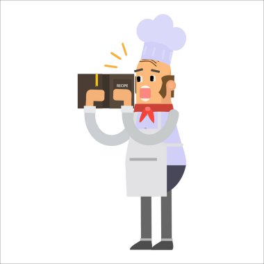 Menü vektör illüstrasyon tasarımlı şef