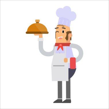 Şef yemek vektör tasarımı ile