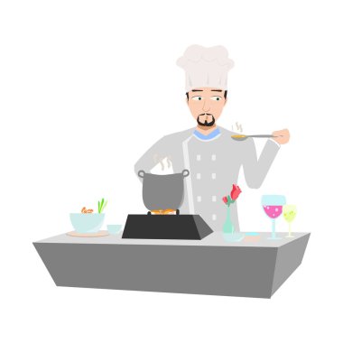 yemek pişirme yemeği vektör tasarımı