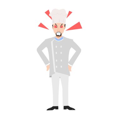 Yüzü olan çizgi film şefi.