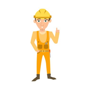 Çizgi filmdeki adam onaylıyor. vektör illüstrasyonu