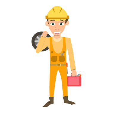 Sondaj vektörü illüstrasyon tasarımlı işçi