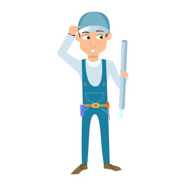 Elinde tornavida tutan genç bir adam..