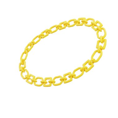 3D golden chain loop representing equality, unity, and connection between people as Indonesian democratic value.