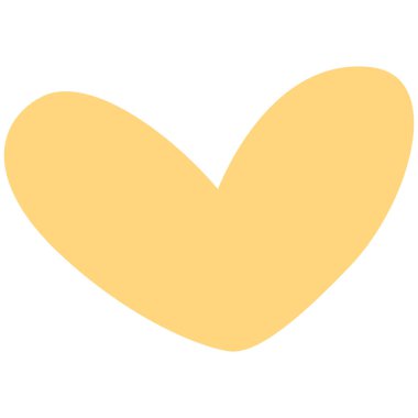 2B katı sarı kalp, pürüzsüz şekilli, parlak aşk dekorasyonları, neşeli tasarımlar ve tatlı pastel yaratıcı projeler için mükemmel..