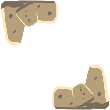 2D köşeli kaya düzenleme doğal taşlar, peyzaj için mükemmel, çöl, ya da kırsal dış tasarımlar dünyevi ayrıntılar eklemek için.