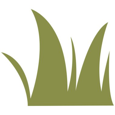 Keskin şekilli 2d yeşil otlar, bahçe sahneleri için mükemmel, çimen dekorasyonu, ya da doğal çevre sanatı.