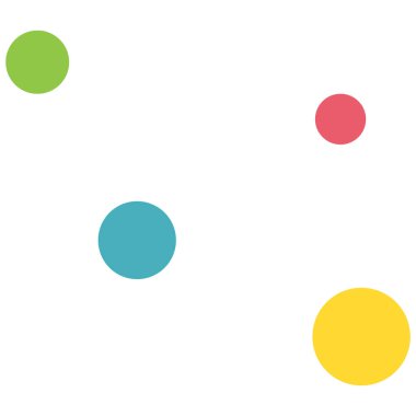 2D renkli yuvarlak nokta deseni, temiz bir düzen, dekorasyon için harika, oyuncu arka plan, ya da neşeli yaratıcı modern tasarım.