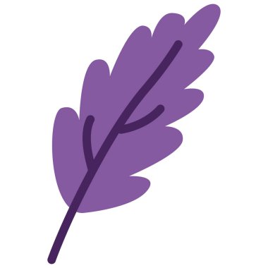 2d mor yaprak pürüzsüz, zarif formda, dekorasyon için mükemmel, botanik tema, ya da doğal yaratıcı tasarım proje kullanımı.