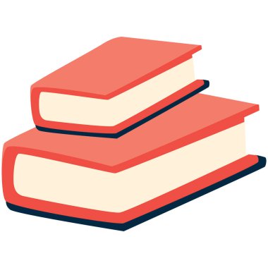 İki kırmızı kitabın 2B tasarımı, eğitim, edebiyat veya akademik projeler için mükemmel, yaratıcı çalışmalara cesur ve zarif bir dokunuş ekleyerek.