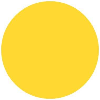 Basit bir sarı dairenin 2B tasarımı, geometrik, modern ve minimalist tasarımlar için mükemmel, cesur ve canlı bir dokunuş ekliyor..