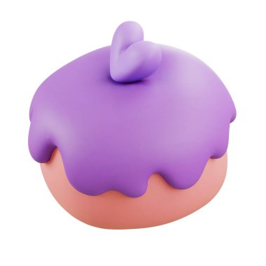 Renkli bir kekin 3 boyutlu tasarımı. Tatlılar ve kutlamalar için mükemmel. Parti temaları ve yaratıcı projelere tatlı ve eğlenceli bir dokunuş..