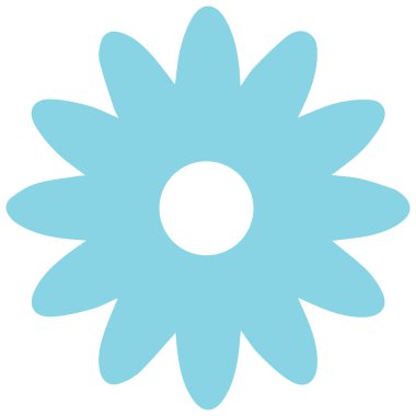 2d mavi çiçek ögesi çiçek teması için uygun basit düz stil doğa dekorasyonu arka planlar ve yaratıcı görsel projeler