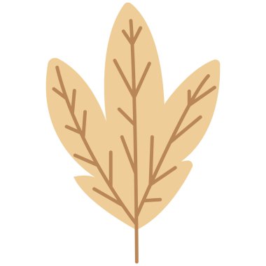 2d kuru yaprak ögesi, sonbahar temaları için basit düz stil teması doğal dekorasyon arka planı ve yaratıcı tasarım projeleri için idealdir.