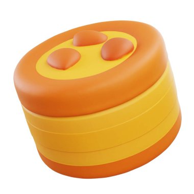 Doğum günü pastası için mükemmel kremalı 3D istiflenmiş pasta fırın görselleri ve eğlenceli yemek temalı yaratıcı projeler