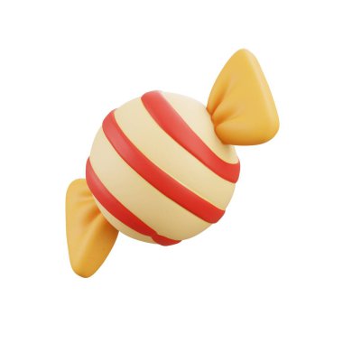 Yuvarlak şekilli ve parti görselleri için uygun parlak çizgileri olan 3D şenlikli şekerler tatlı tatlılar ve yaratıcı yemek temalı tasarımlar.