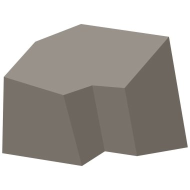 Arazi inşası, kayalık manzaralar, çevre sahneleri ve doğal tasarım varlıkları için ideal katı formda 2D sert taş blok.