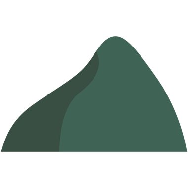 2d koyu yeşil tepe, pürüzsüz yuvarlak şekilli arka plan manzaraları ve doğa ortamları için uygundur.