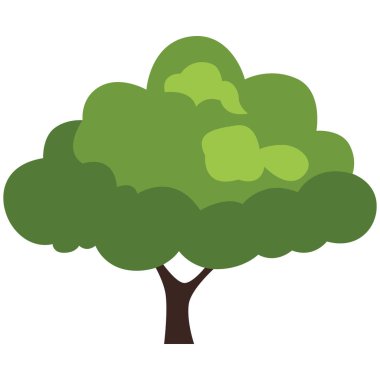 2d sık yapraklı ağaç, orman manzaraları için uygun yuvarlak tepe örtüsüyle park manzaraları ve doğa ortamları