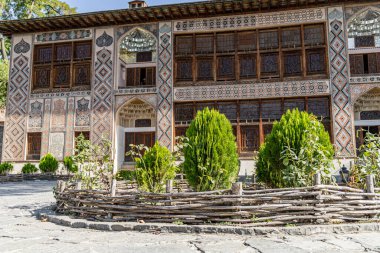 Sheki, Azerbaycan, Sheki Hanları Sarayı, Dünya Mirası Bölgesi. Yüksek kalite fotoğraf