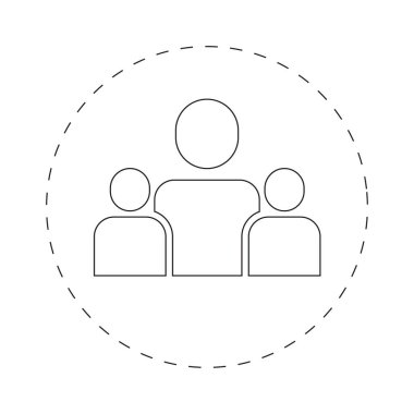 Profesyonel Takım Kullanıcı Grubu Kurumsal Ağ ve Toplum Desteği Konsepti için Simge Vektörü