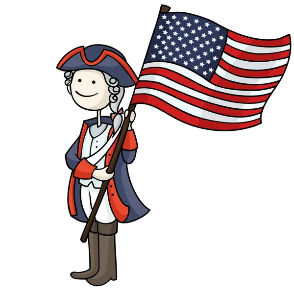 Patriot boy in a 4th of July — Stock Vector