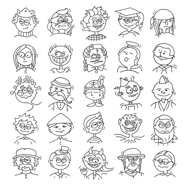 Funny user avatars — Stock Vector