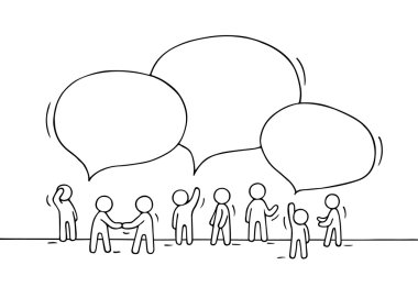  insanlarla konuşma balonları. 