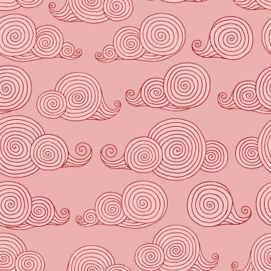 çizgi film bulutları ile desen