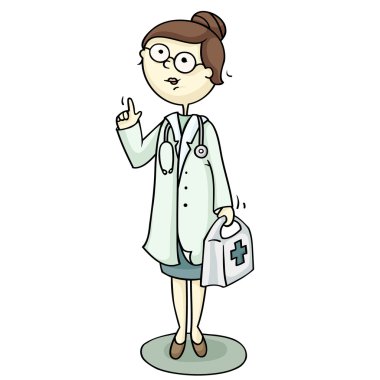 doktor bir ilaç göğüs tutan 