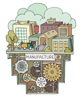 çalışan insanlarla fabrika çalışması