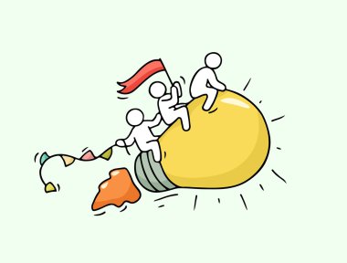 uçan lamba fikri olan insanlar. 