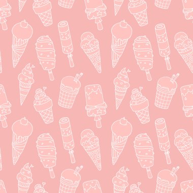 karikatür sevimli dondurmalar ile desen