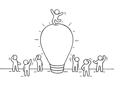 küçük insanlarla lamba fikir