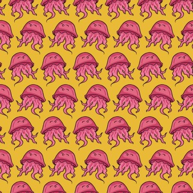  stilize denizanası desen