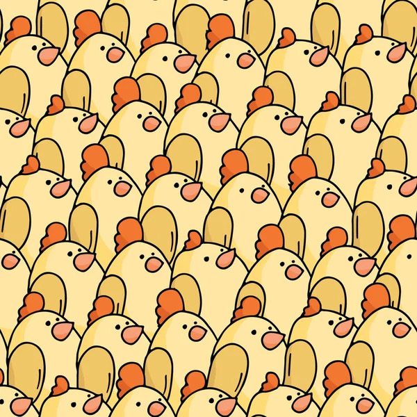 Muster mit Hühnerschar — Stockvektor